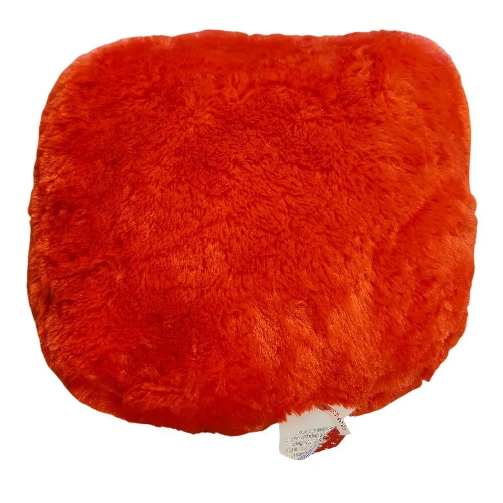 Set of 2 Sanrio Hello Kitty Red Faux Fur Decorative Pillows 14x14 Peppermint Bow
